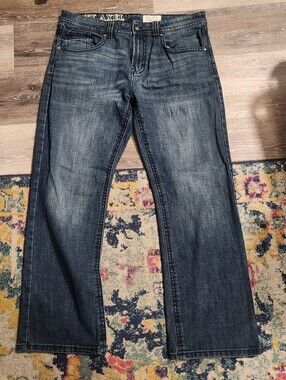 Axel Slim Straight Men's Jeans in Dark Indigo Blue